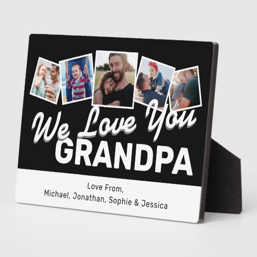Coole Opa-FotoCollage Fotoplatte (Seite)