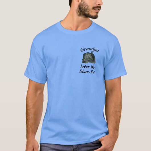 Coole Opa Lieben seinen Shar-Pei-T - Shirt (Vorderseite)