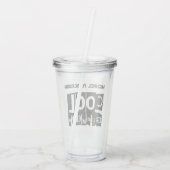 Coole Opa Moderne Schwarze Typografie Acryltrinkbecher (Rückseite)