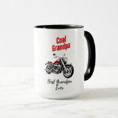 Coole Opa-Motorrad-Tasse Tasse (VorderseiteRechts)