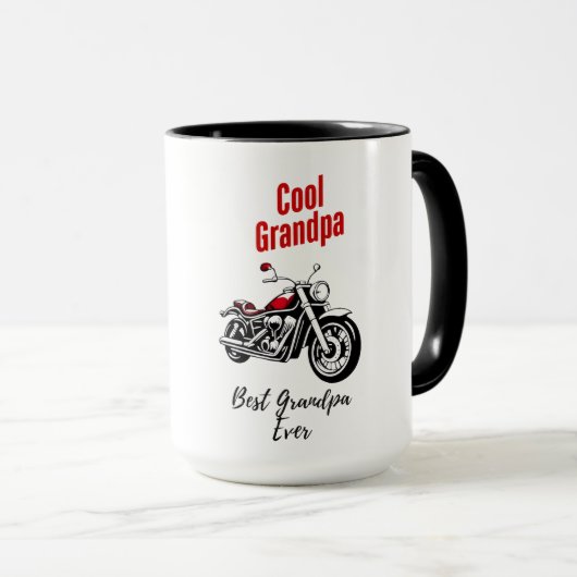 Coole Opa-Motorrad-Tasse Tasse (VorderseiteRechts)