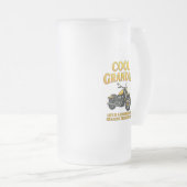 Coole Opa - Motorradgeschenk für Großvater" Mattglas Bierglas (VorderseiteRechts)