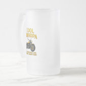 Coole Opa - Motorradgeschenk für Großvater" Mattglas Bierglas (Vorderseite Links)