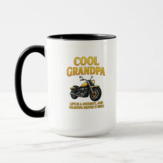 Coole Opa - Motorradgeschenk für Großvater" Tasse (Links)