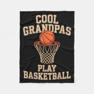 Coole Opa spielen Basketball Opa Grafik Kunst Fleecedecke