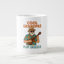 Coole Opa spielen Ukulele Kaffeetasse