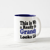 Coole Opa-Tasse Zweifarbige Tasse (VorderseiteRechts)