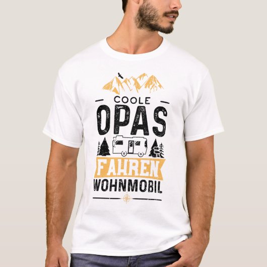 Coole Opas Fahren Wohnmobil T-Shirt (Vorderseite)