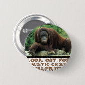 coole Orang-Utan Entwürfe Button (Vorne & Hinten)