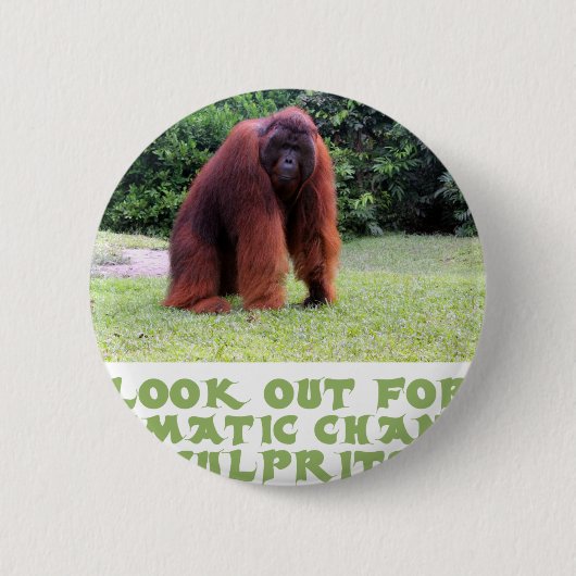 coole Orang-Utan Entwürfe Button (Vorderseite)