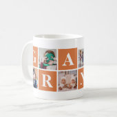 Coole Orange Foto Collage Granny Tasse (Vorderseite Links)