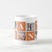 Coole Orange Foto Collage Granny Tasse (Mittel)