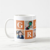 Coole Orange Foto Collage Granny Tasse (Links)