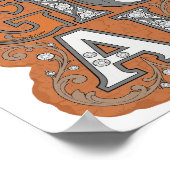 Coole Orange MAGISCHE Zitat Gestaltung Poster (Ecke)