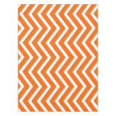 Coole orange weiße Zickzack Tischdecke (Vorderseite)