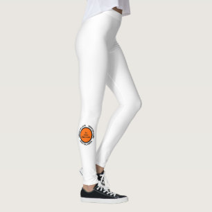 Coole Orangefarbene Typografie Happy Halloween Leggings
