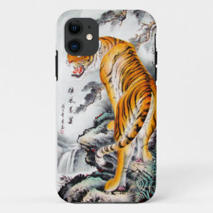 Coole orientalische chinesische flaumige Tiger Case-Mate iPhone Hülle
