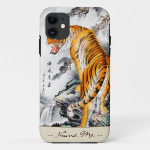 Coole orientalische chinesische flaumige Tiger Case-Mate iPhone Hülle