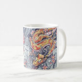 Coole orientalische Drachetätowierungs-Tasse Kaffeetasse (VorderseiteRechts)