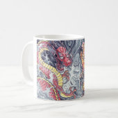Coole orientalische Drachetätowierungs-Tasse Kaffeetasse (Vorderseite Links)