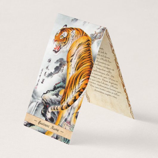 Coole orientalische, flauschige Tigerfarbe Visitenkarten (Vorderseite)