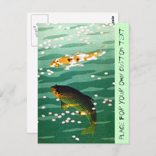 Coole orientalische Glücksfische Postkarte (Vorne/Hinten)