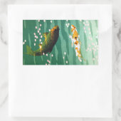 Coole orientalische Glücksfische Rechteckiger Aufkleber (Tasche)