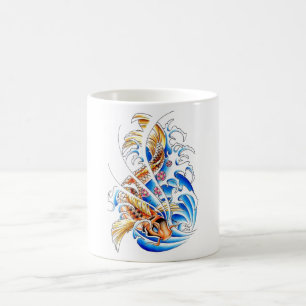 Coole orientalische GoldKoi Kaffeetasse
