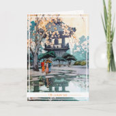 Coole orientalische Hiroshi Yoshida Japanische Sch Karte (Vorderseite)