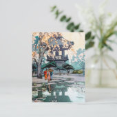 Coole orientalische Hiroshi Yoshida japanische Sch Postkarte (Stehend Vorderseite)