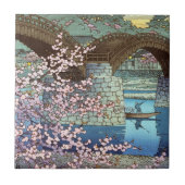 Coole orientalische Japaner Hasui kawase Fliese (Vorderseite)