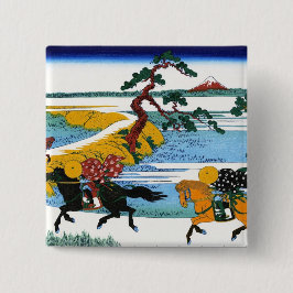 Coole orientalische Japaner Hokusai Fuji Button