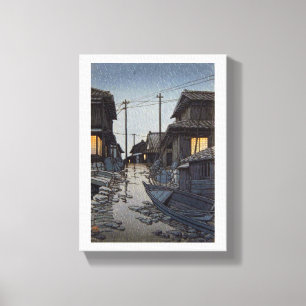 Coole orientalische Japaner Kawase Dorflandschaft Leinwanddruck