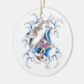 Coole orientalische Japaner Koi Keramikornament (Links)