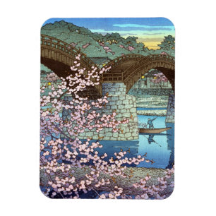 Coole orientalische japanische Hasui-Kawase-Brücke Magnet