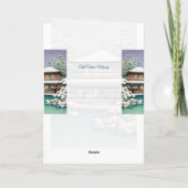 Coole orientalische japanische Hasui Kawase Winter Karte (Rückseite)