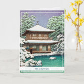 Coole orientalische japanische Hasui Kawase Winter Karte (Gelbe Blume)