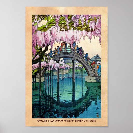 Coole orientalische japanische Kameido Bridge Yosh Poster (Vorne)