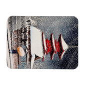 Coole orientalische japanische Kawase Winterlandsc Magnet (Horizontal)