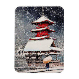 Coole orientalische japanische Kawase Winterlandsc Magnet