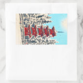 Coole orientalische japanische Klassik Rechteckiger Aufkleber (Tasche)