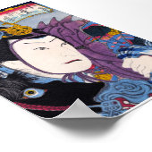 Coole orientalische japanische klassische kabuki-S Poster (Ecke)