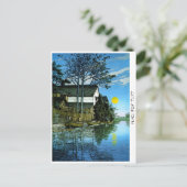 Coole orientalische japanische Landschaftsmalerei Postkarte (Stehend Vorderseite)