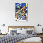 Coole orientalische japanische legendäre Kriegerin Leinwanddruck (Insitu (Schlafzimmer))