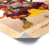 Coole orientalische japanische legendäre Kriegerin Poster (Ecke)