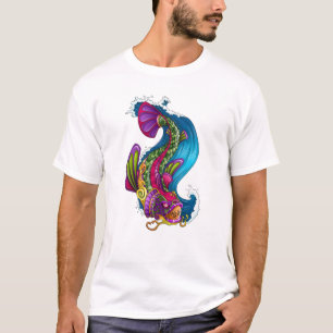 Coole orientalische japanische Regenbogen Koi T-Shirt