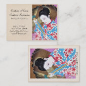 Coole orientalische japanische Vintage Visitenkarte (Vorne/Hinten)