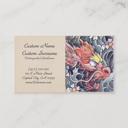 Coole orientalische japanische visitenkarte (Vorderseite)