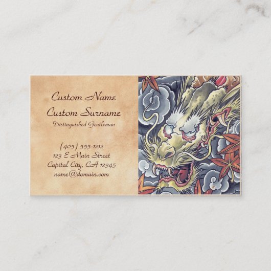 Coole orientalische japanische visitenkarte (Vorderseite)