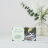 Coole orientalische japanische Waldflußfelsen Visitenkarte (Stehend Vorderseite)